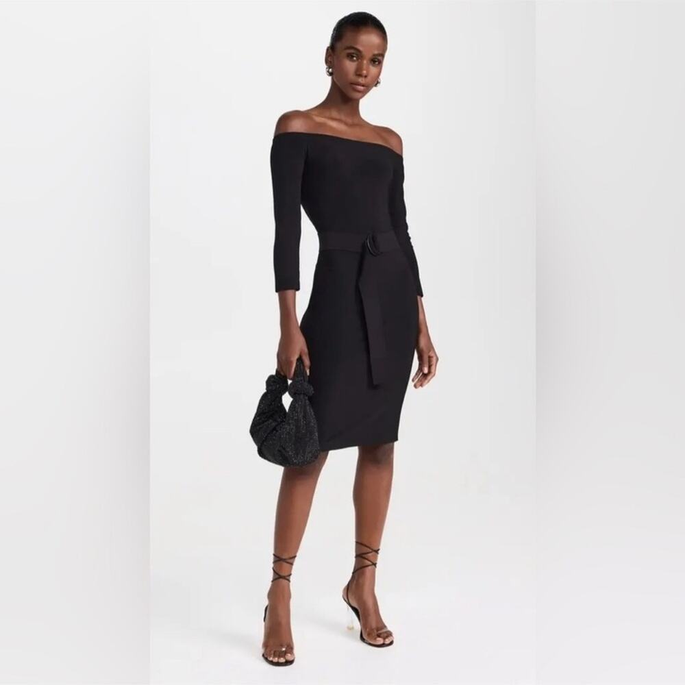 Norma Kamali Women's Off Shoulder Dress to Knee - Black - XXS/32 - NWT
